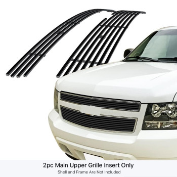 Compatible With 20072014 Chevy Tahoe Suburban Avalanche Black Billet Grille Grill Insert C66451H