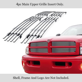 Aps Compatible With Dodge Ram 19992001 Sport Main Upper Stainless Steel Chrome Billet Grille Grill Insert D85074A