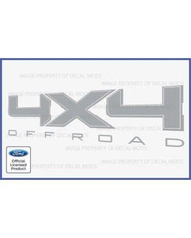 Decal Mods 4X4 Off Road Decals Stickers For Ford F150 20092014 Metallic Silver Cms Set Of 2