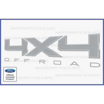 Decal Mods 4X4 Off Road Decals Stickers For Ford F150 20092014 Metallic Silver Cms Set Of 2