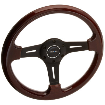 Nrg Innovations St0151Bk Classic Wood Grain Wheel 330Mm 3 Spoke Center In Matte Black