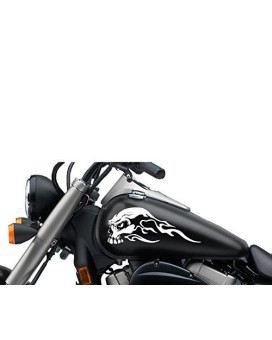 Fgd Motorcycle Gas Tank Sweeping Skull Decal Set 13X525 Universal