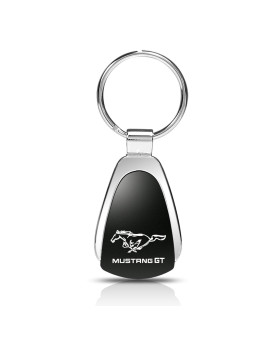 Automotive Gold Inc Officially Licensed Black Teardrop Key Chain For Mustang Gt