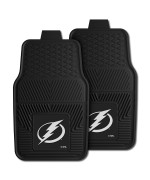 Fanmats 10552 Tampa Bay Lightning 2Piece Heavy Duty Vinyl Car Mat Set Front Row Floor Mats All Weather Protection Universal