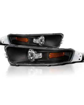 Specd Tuning Black Housing Clear Lens Bumper Lights Compatible With 20052009 Ford Mustang Gt V6 Lr Pair Assembly