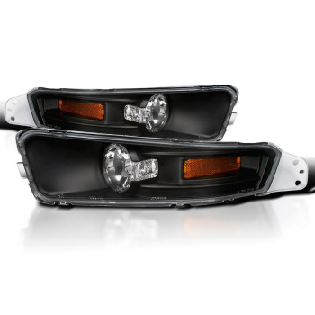 Specd Tuning Black Housing Clear Lens Bumper Lights Compatible With 20052009 Ford Mustang Gt V6 Lr Pair Assembly