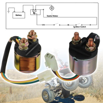 Glenparts Starter Solenoid Relay For Honda 350 Trx350 Fourtrax Rancher 2000 2001 2002 2003 2004 2005 2006 Trx350Fm Trx350Tm Trx3