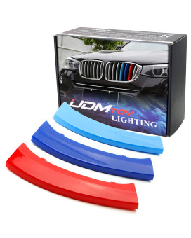 Ijdmtoy Exact Fit Mcolor Grille Insert Trims Compatible With Bmw F25 X3 F26 X4 Center Kidney Grill 7 Beams