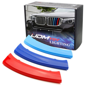 Ijdmtoy Exact Fit Mcolor Grille Insert Trims Compatible With Bmw F25 X3 F26 X4 Center Kidney Grill 7 Beams