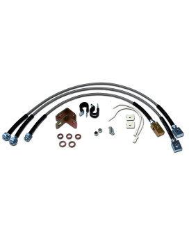 Stainless Steel Extended Brake Line Kit Compatible With Cherokee Xj Grand Zj Wrangler Yj Tj