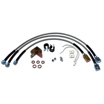 Stainless Steel Extended Brake Line Kit Compatible With Cherokee Xj Grand Zj Wrangler Yj Tj