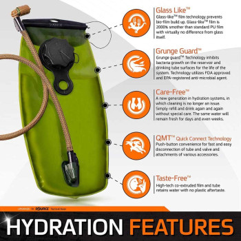 Source Tactical Wxp 2L Widepac Bladder With External Fill Port For Hydration Packs Highflow Storm Drinking Valve Leakproof