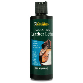 Cadillac Boot And Shoe Leather Lotion 8 Ounces Cleans Conditions Protects And Polishes Leather Footwear And Accessories