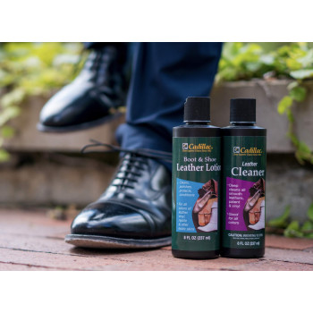 Cadillac Boot And Shoe Leather Lotion 8 Ounces Cleans Conditions Protects And Polishes Leather Footwear And Accessories