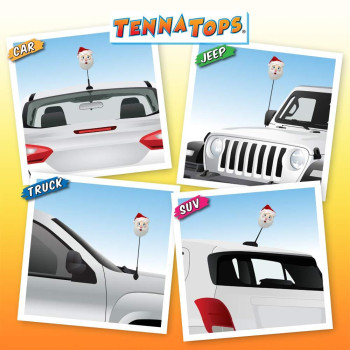 Tenna Tops Jolly Santa Claus Car Antenna Topperauto Mirror Danglerdashboard Accessory