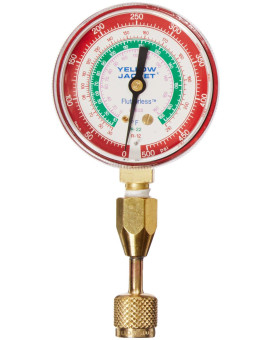 Yellow Jacket 40331 Red Pressure Gauge With 19110 Quick Coupler