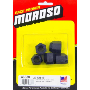 Moroso 46330 0.50-20 in. Lug Nuts - Pack of 5