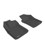 3D Maxpider Custom Fit Kagu Floor Mat (Black) Compatible With Fiat 500/500E/Abarth 2012-2019 - Front Row