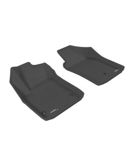 3D Maxpider Custom Fit Kagu Floor Mat (Black) Compatible With Fiat 500/500E/Abarth 2012-2019 - Front Row