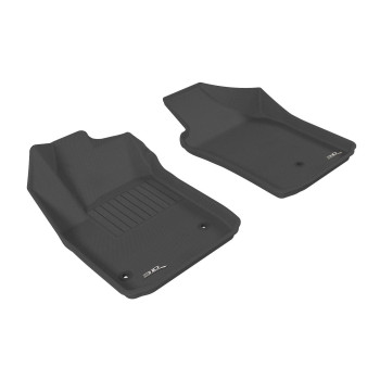 3D Maxpider Custom Fit Kagu Floor Mat (Black) Compatible With Fiat 500/500E/Abarth 2012-2019 - Front Row