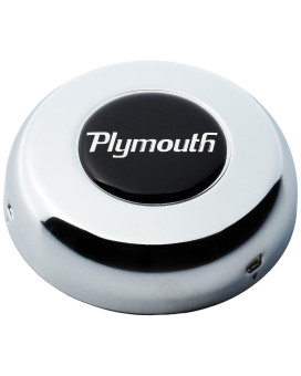 Grant 5694 Mopar Licensed Plymouth Chrome Horn Button For Classic And Challenger Steering Wheels