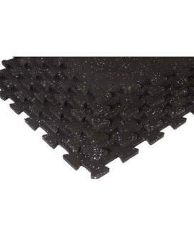 Black with Gray Flecks Interlocking Mat