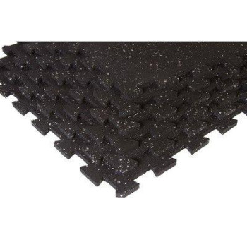 Black with Gray Flecks Interlocking Mat