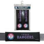 Mlb Texas Rangers Seat Belt Pad Pack Of 2 One Size White