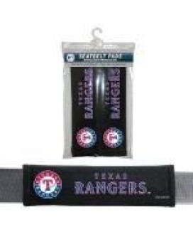 Mlb Texas Rangers Seat Belt Pad Pack Of 2 One Size White