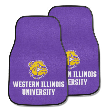 Fanmats 5513 Western Illinois Leathernecks Front 2Piece Team Logo Carpet Car Mat Set Front Row Automotive Floor Mats Nonslip