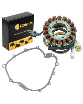 Caltric Stator And Gasket Compatible With Yamaha Rhino 660 Yxr660F 2004 2005 2006 2007