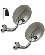 Pirate Mfg Street Rod 4 Stainless Steel Universal Peep Mirror L Or R Door Edge Chrome Pair