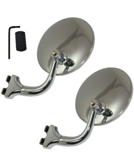 Pirate Mfg Street Rod 4 Stainless Steel Universal Peep Mirror L Or R Door Edge Chrome Pair