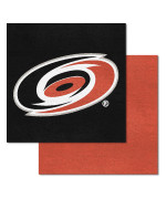 NHL - carolina Hurricanes Team carpet Tiles - 45 Sq Ft.