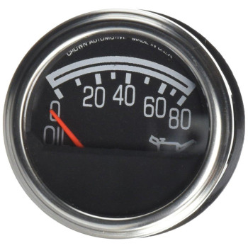 Crown Automotive J5750279 Oil Pressure Gauge Black Silver