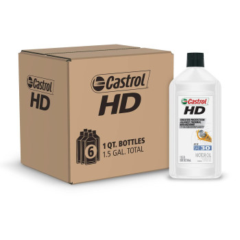 Castrol Hd30 Motor Oil 1 Quart Pack Of 6