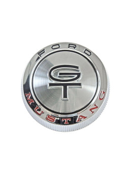 Scott Drake Steel Gas Cap Featuring Ford Mustang Gt Lettering In A Chrome Finish Compatible With 1966 Ford Mustang Model C6Zz