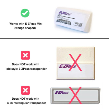 Ezpassclip New Ez Pass Holder For Smaller Wedgeshaped Ezpass And Ipass Toll Tag Transponders White