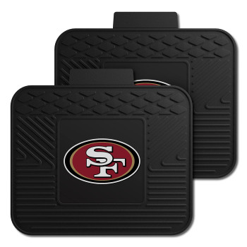 Fanmats 12358 Nfl San Francisco 49Ers Back Row Utility Car Mats 2 Piece Set 14In X 17In All Weather Protection Universal Fi