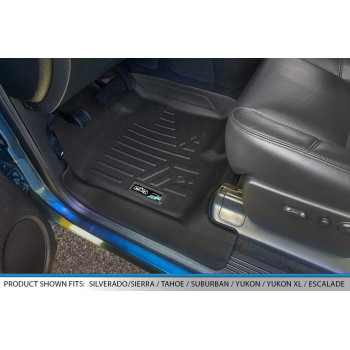 Maxliner Floor Mats 2 Row Liner Set Black Compatible With 20072014 Tahoesuburbanyukonyukon Xldenali No Hybrid Models