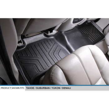 Maxliner Floor Mats 2 Row Liner Set Black Compatible With 20072014 Tahoesuburbanyukonyukon Xldenali No Hybrid Models