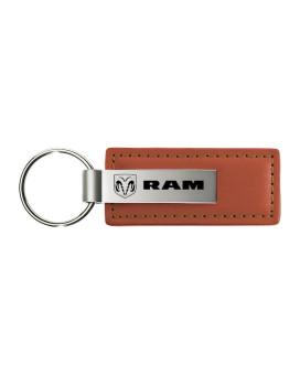 Automotive Gold Inc Officially Licensed Brown Leather Key Chain For Dodge Ram