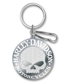 Plasticolor Harleydavidson Studded Silver Harley Skull Key Chain P4340