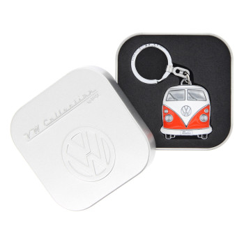 Brisa Vw Collection Volkswagen Enamel Metal Keyring Keychain Accessory Keyholder In T1 Bus Design Frontorange