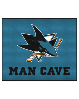 Fanmats 14484 San Jose Sharks Man Cave Tailgater Rug 5Ft X 6Ft Sports Fan Area Rug Home Decor Rug And Tailgating Mat