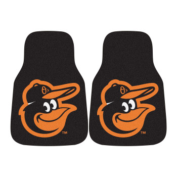 Fanmats 15174 Mlb Baltimore Orioles Carpet Car Mat Set 2 Piece