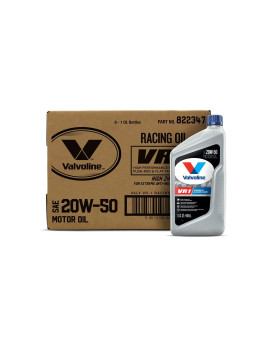 Valvoline Vr1 Racing Sae 20W50 Motor Oil 1 Qt Case Of 6