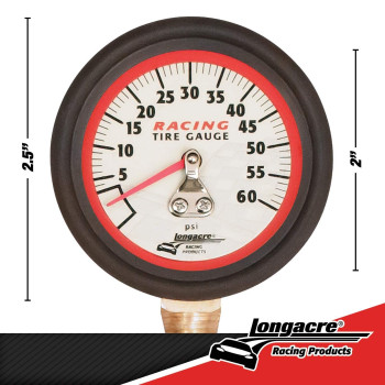 Longacre 50417 060 Psi Analog Tire Pressure Gauge 2 Inch