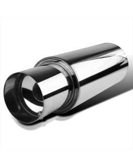 Specd Tuning Universal 4 Tip N1 Style Stainless Steel Exhaust Muffler Hi Flow