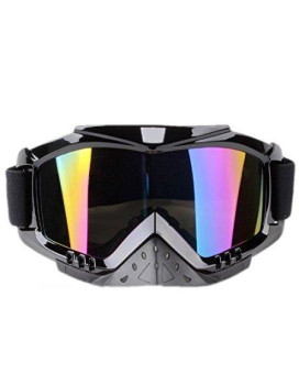 Luckystone Adult Motorcycle Goggles Dirt Bike Goggles Grip For Helmet Anti Uv Windproof Dustproof Anti Fog Glasses For Atv Off